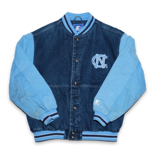 Vintage Starter UNC Denim College Jacket Large