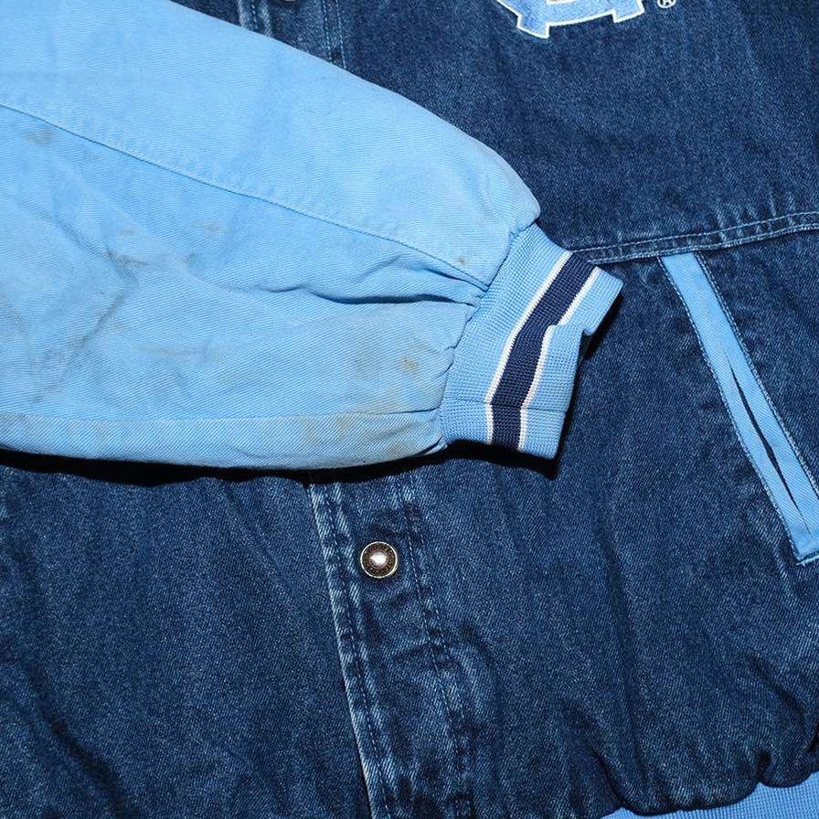 Vintage Starter UNC Denim College Jacket Large