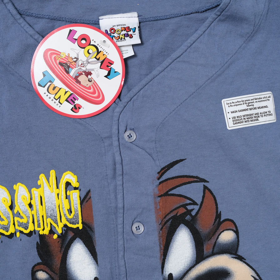 Vintage Deadstock Taz Looney Tunes Baseball Jersey XLarge