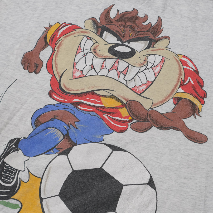 Vintage 1995 Taz Soccer T-Shirt Large / XLarge