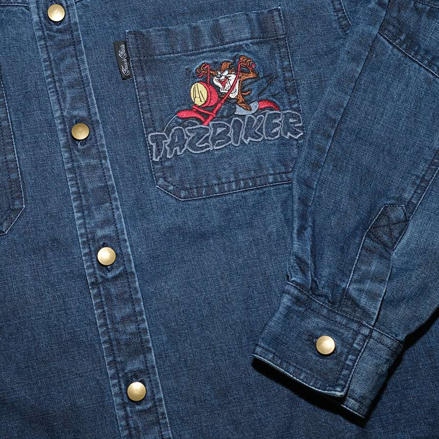 Vintage Looney Tunes Denim Shirt Large