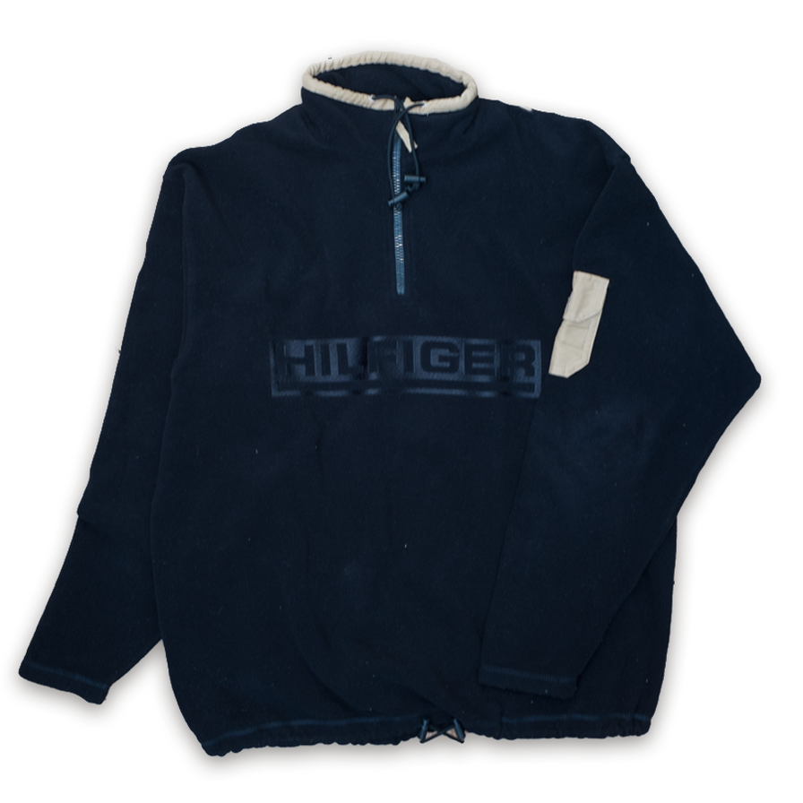 Tommy Hilfiger Half Zip Fleece Large - Double Double Vintage
