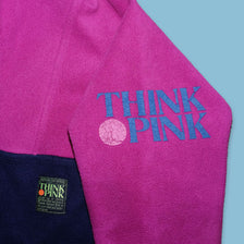Vintage Think Pink Q-Zip Fleece Large - Double Double Vintage