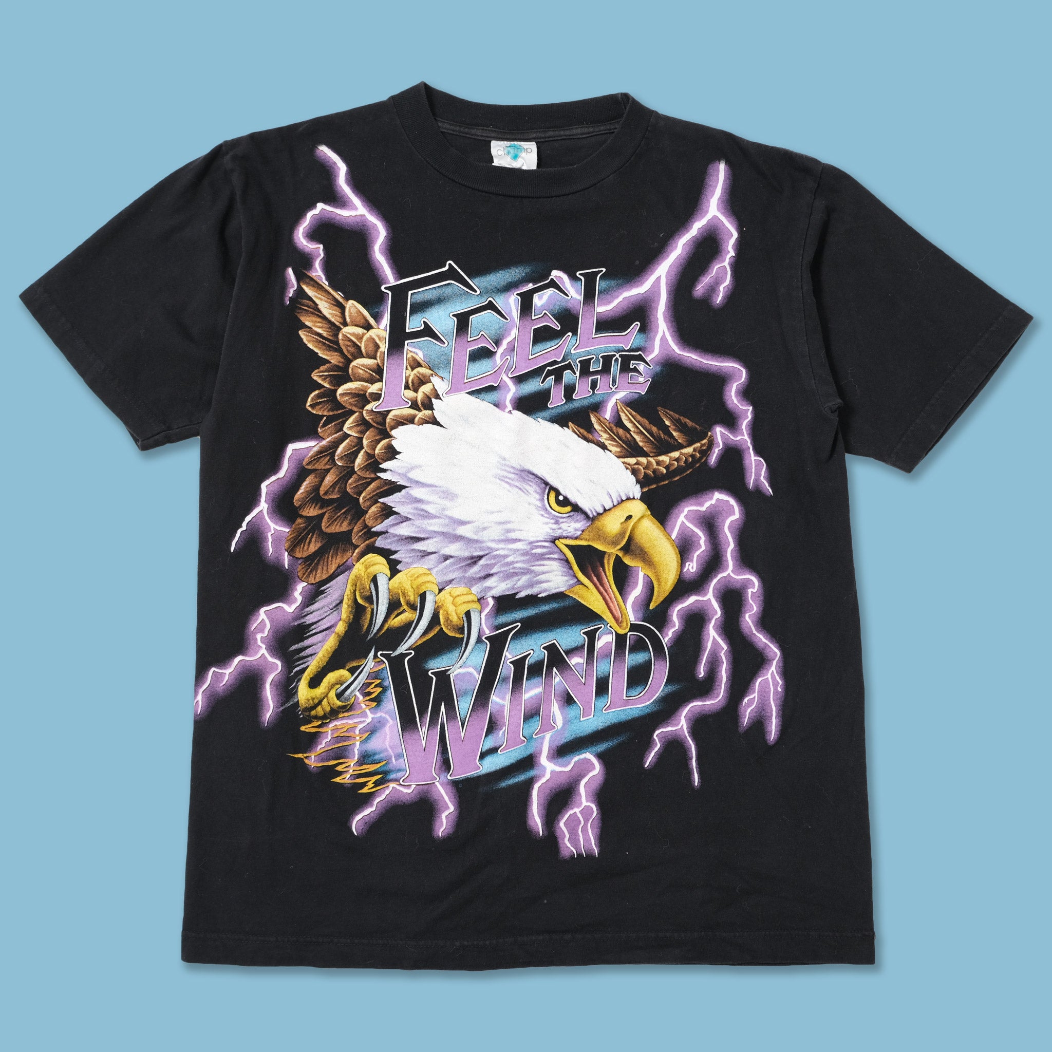 Vintage American Thunder Feel The Wind T-Shirt Large