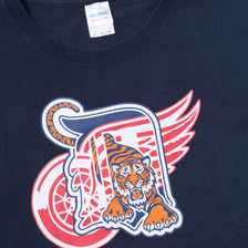 Detroit Tigers & Red Wings T-Shirt Large
