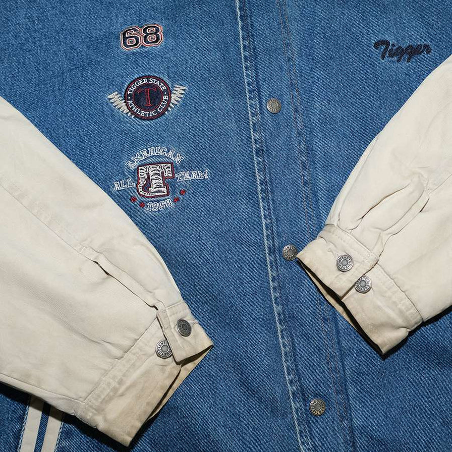 Vintage Tigger Denim College Jacket XLarge