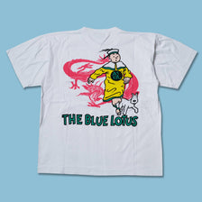 Vintage Tin Tin Blue Lotus T-Shirt Medium