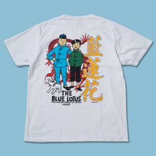 Vintage Tin Tin Lotus Blue T-Shirt XLarge