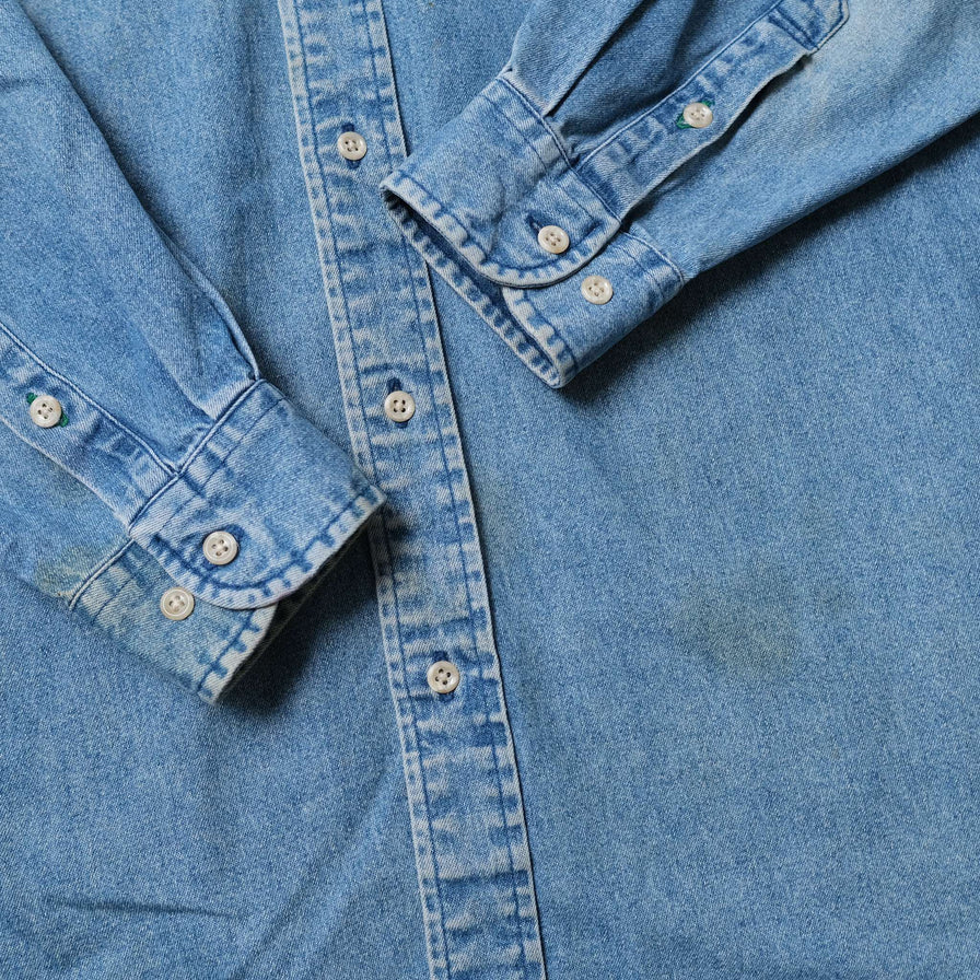 Vintage Tommy Hilfiger Crest Denim Shirt Large
