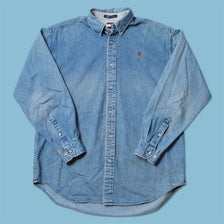 Vintage Tommy Hilfiger Crest Denim Shirt Large