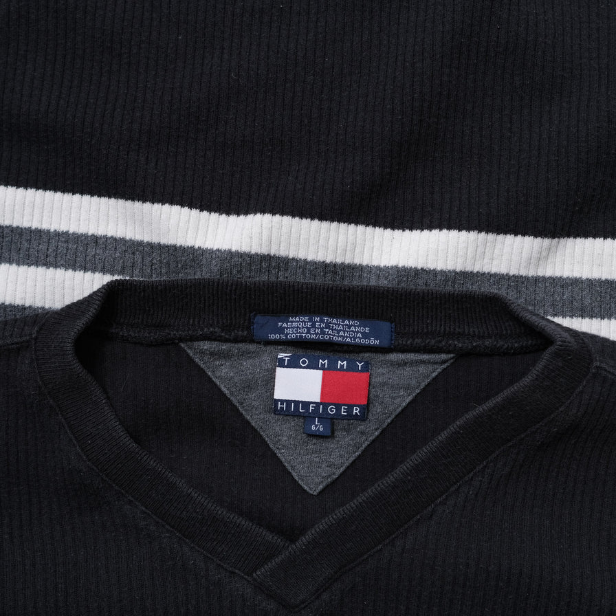 Vintage Tommy Hilfiger V-Neck Longsleeve Large