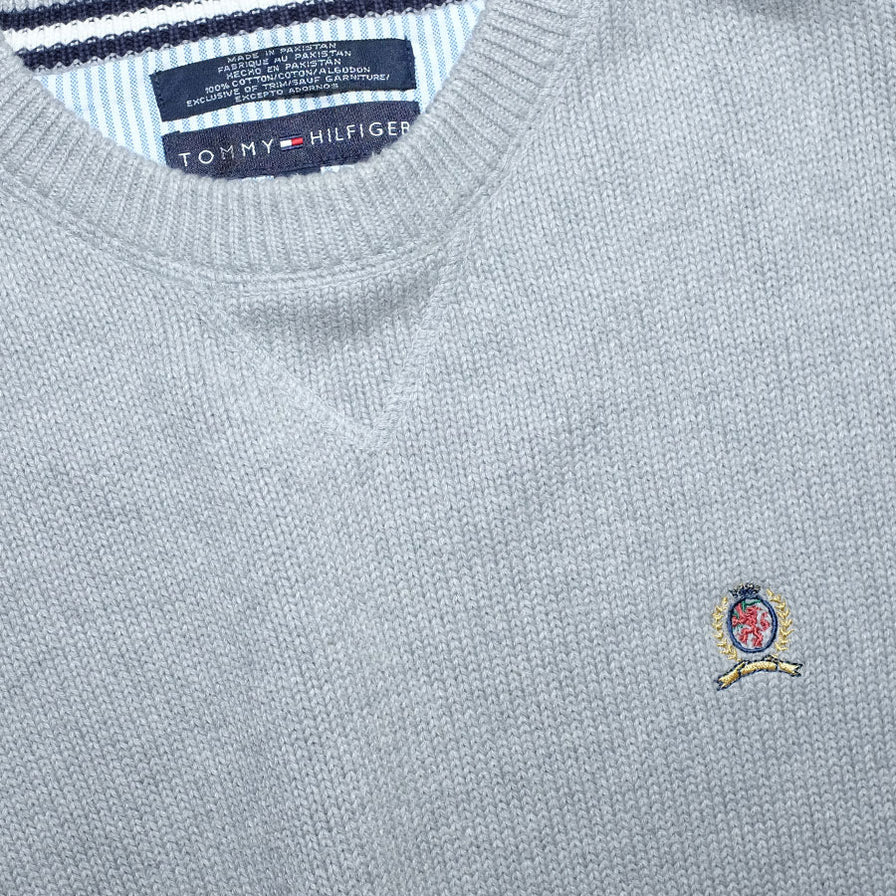 Vintage Tommy Hilfiger Crest Knit Sweater Medium - Double Double Vintage