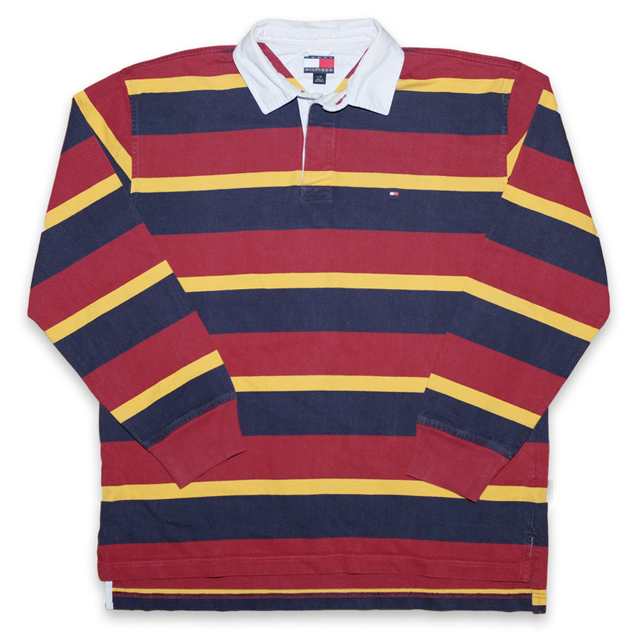 Vintage Tommy Hilfiger Striped Sweater Large - Double Double Vintage