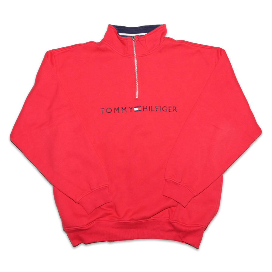 Vintage Tommy Hilfiger Q-Zip Sweater XLarge - Double Double Vintage