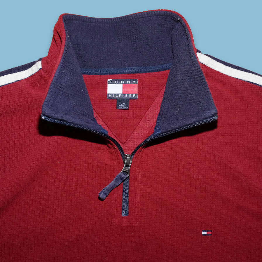 Vintage Tommy Hilfiger Q-Zip Large - Double Double Vintage