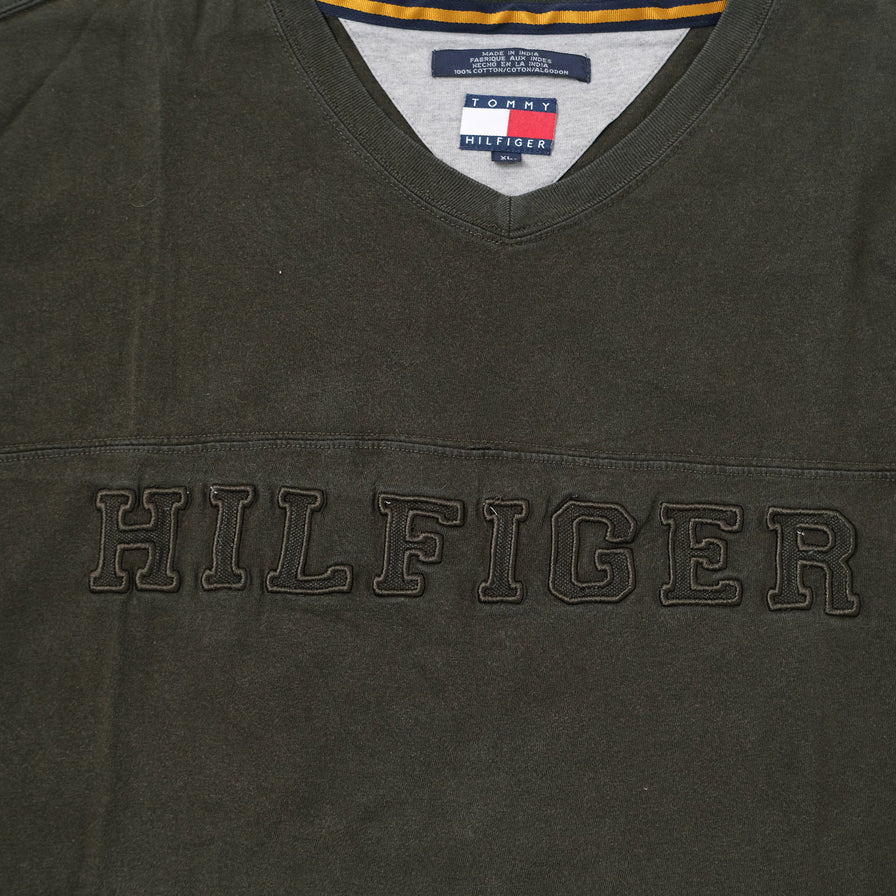 Vintage Tommy Hilfiger V-Neck T-Shirt XLarge