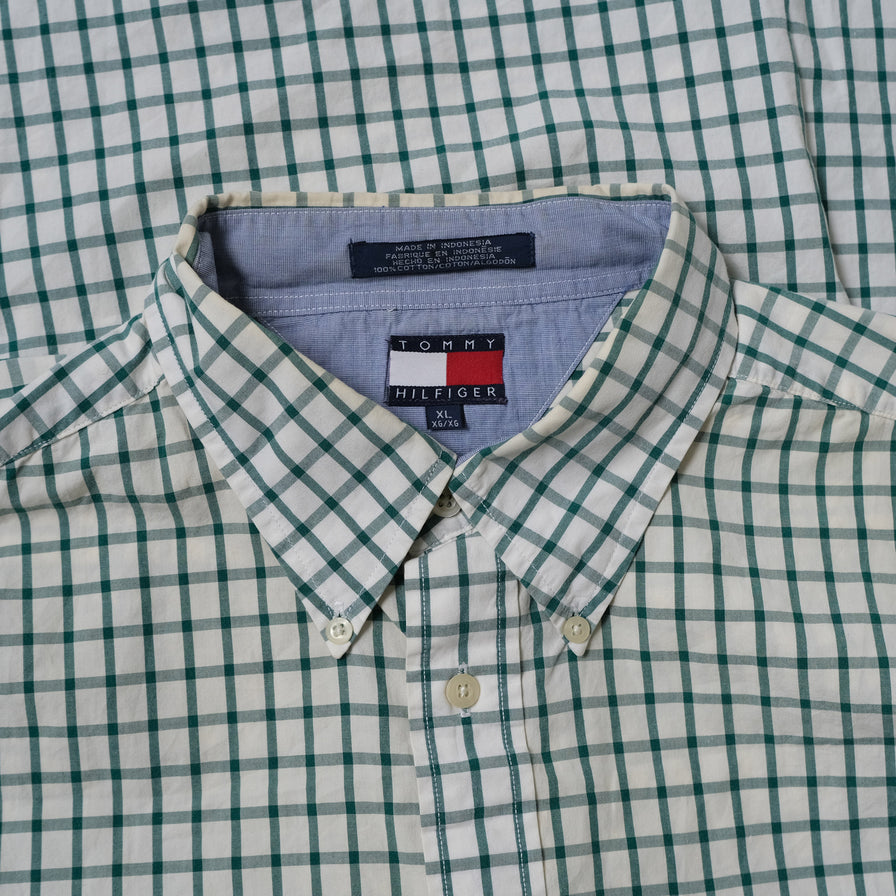 Vintage Tommy Hilfiger Crest Logo Shirt XLarge