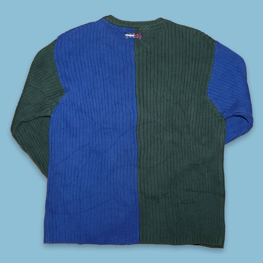 Vintage Tommy Hilfiger Two Tone Sweater XLarge - Double Double Vintage