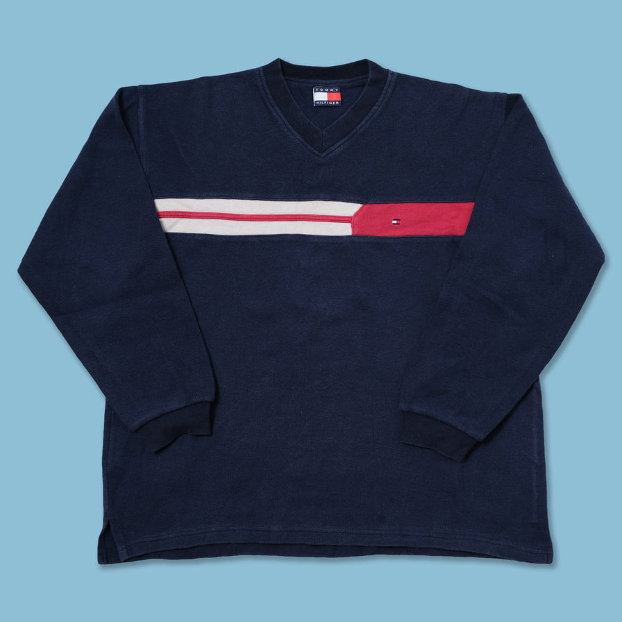 Vintage Tommy Hilfiger V-Neck Sweater Large