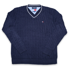 Vintage Tommy Hilfiger V-Neck Knit Sweater Large - Double Double Vintage