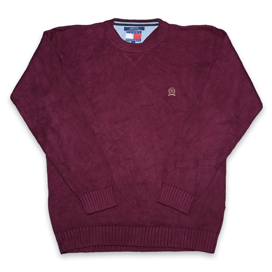 Vintage Tommy Hilfiger Crest Knit Sweater XLarge