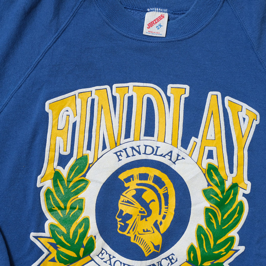 Vintage Findlay Trojans Sweater XLarge