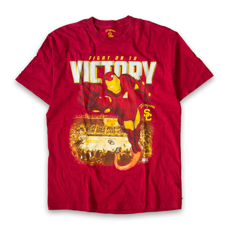 USC Trojans Iron Man T-Shirt Large - Double Double Vintage