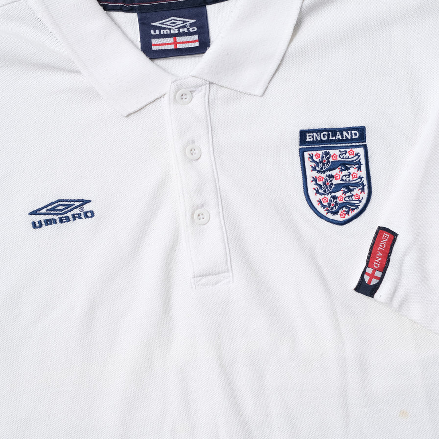 Vintage Umbro England Polo Large