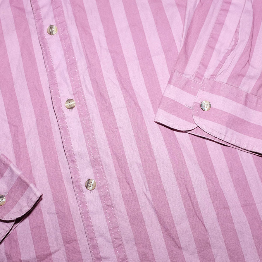 Vintage Vertical Stripe Shirt XLarge - Double Double Vintage