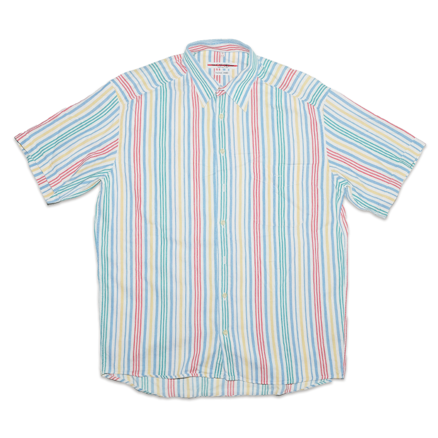 Vintage Vertical Stripe Shirt XLarge - Double Double Vintage