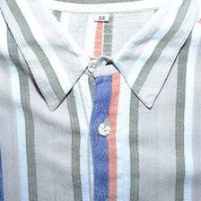 Vintage Vertical Striped Shirt XLarge - Double Double Vintage