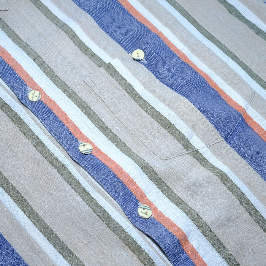 Vintage Vertical Striped Shirt XLarge - Double Double Vintage