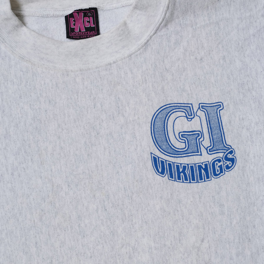 Vintage Grand Island Vikings Sweater XLarge