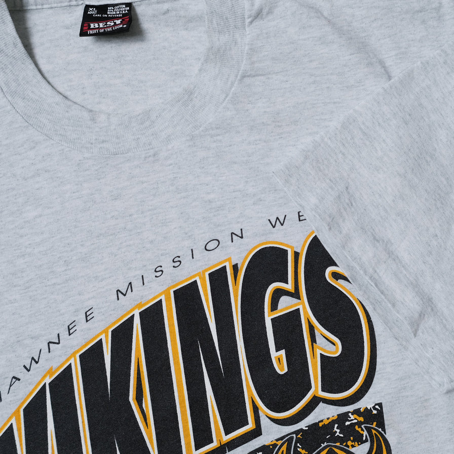 Vintage 1995 Shawnee Mission West Vikings T-Shirt XLarge