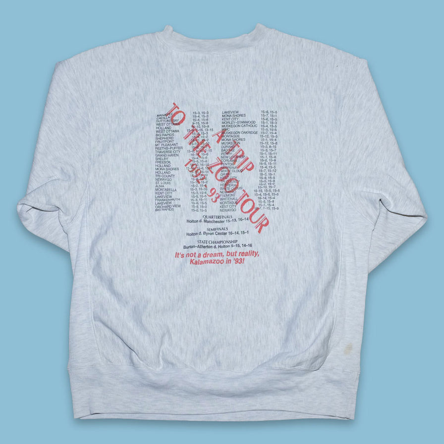 Vintage College Volleyball Sweater XLarge - Double Double Vintage