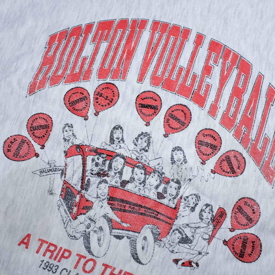 Vintage College Volleyball Sweater XLarge - Double Double Vintage