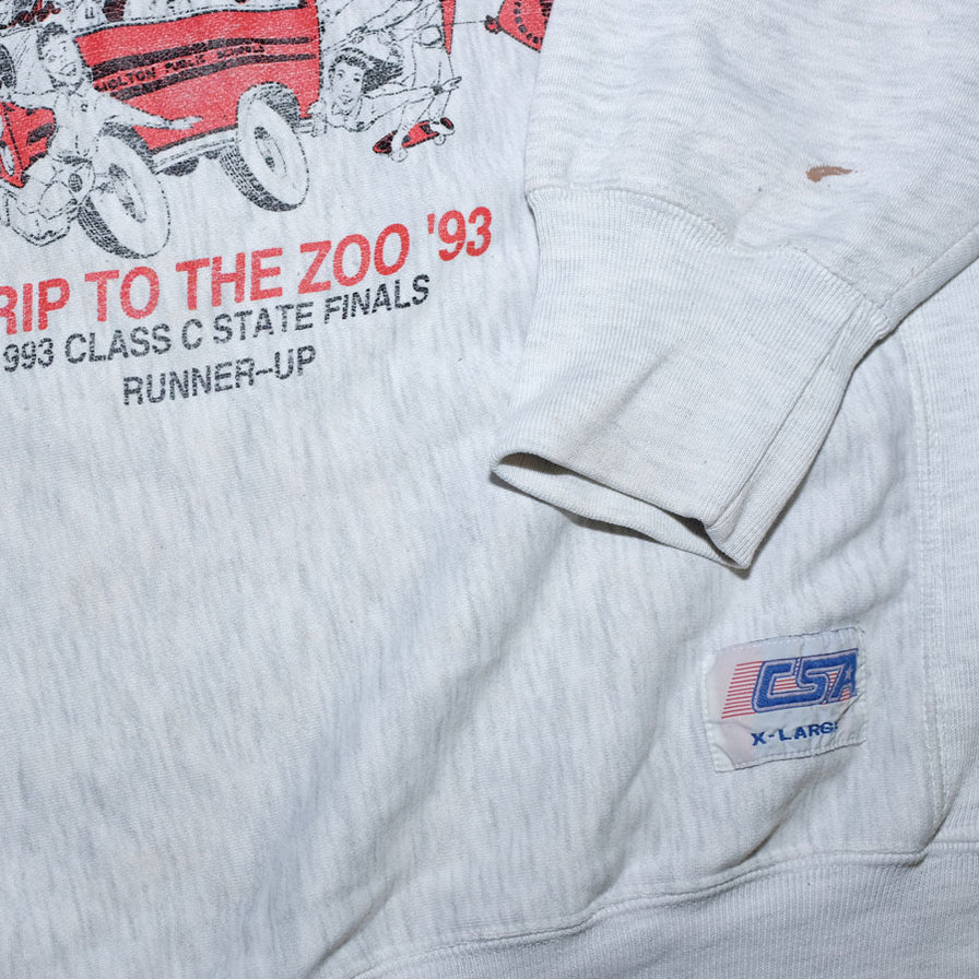 Vintage College Volleyball Sweater XLarge - Double Double Vintage