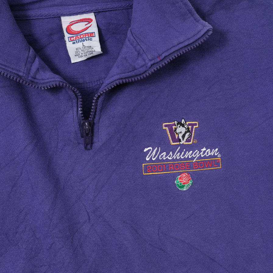 Vintage Washington Huskies Q-Zip Sweater Large