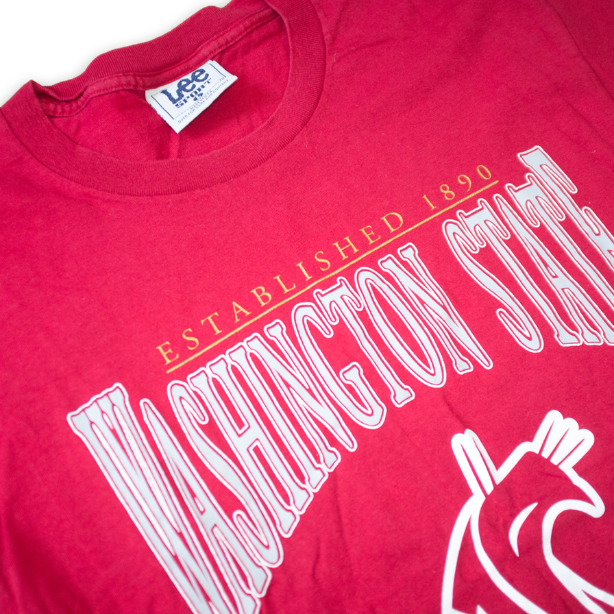 Lee Washington State T-Shirt (Made in USA) Large - Double Double Vintage