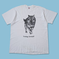 Vintage 1990 Losing Ground Wolf T-Shirt XXL