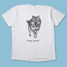 Vintage 1990 Losing Ground Wolf T-Shirt XLarge