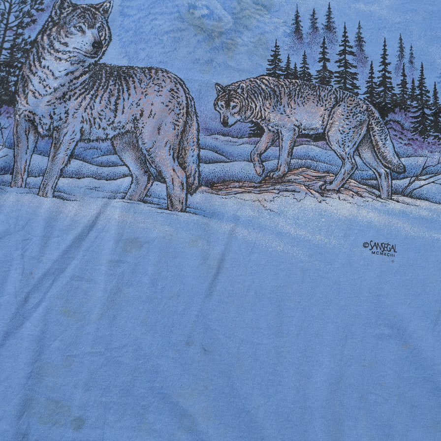 Vintage Wolves T-Shirt Large