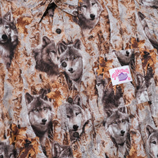 Milkcrate Wolves Pattern Shirt Medium