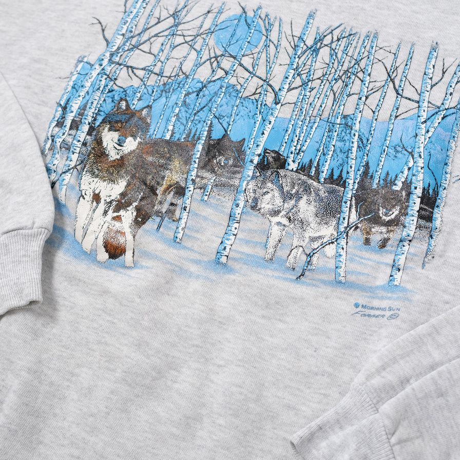 Vintage Wolves Sweater Large