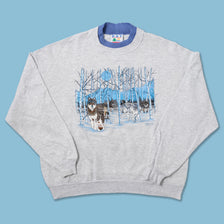 Vintage Wolves Sweater Large
