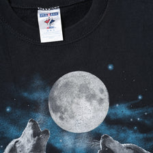 Vintage Wolf & Moon Sweater Medium