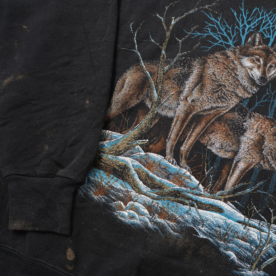 Vintage Wolves Sweater Large
