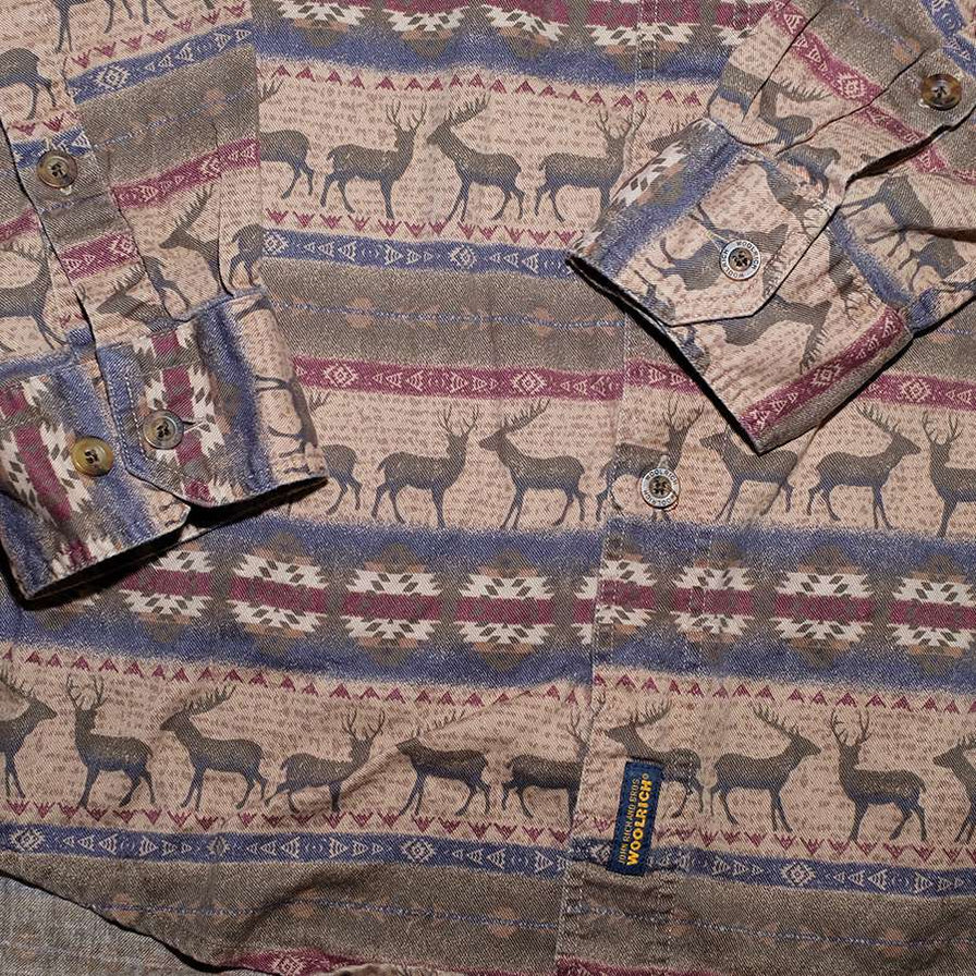 Vintage Woolrich Deer Pattern Shirt Large