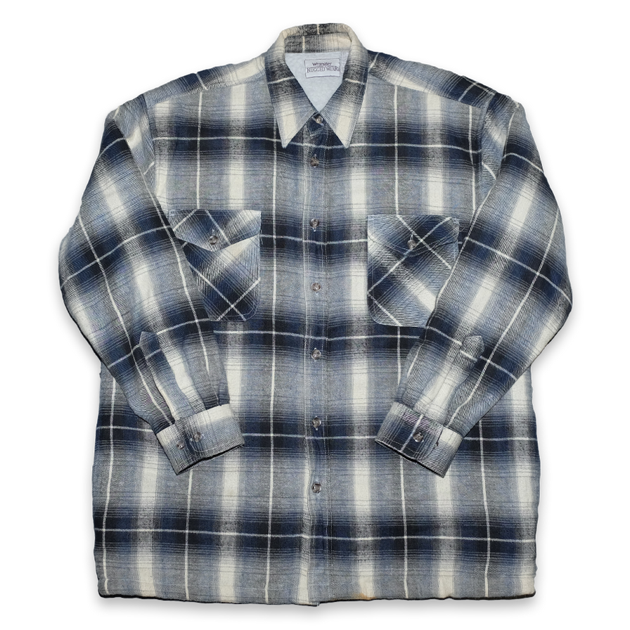 Vintage Wrangler Fur Flannell Jacket Large - Double Double Vintage