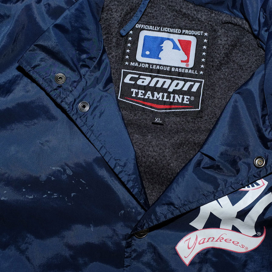 SUPREME x NEW YORK YANKEES Track Jacket Baseball Windbreaker Navy